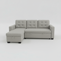 Hudson Sectional Sofa Bed with Storage – Light Grey fabric