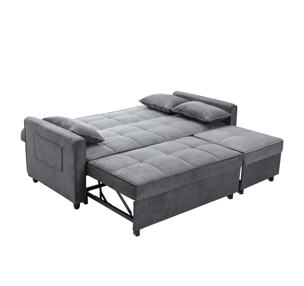 London Convertible Sofa in Dark Grey - King sofa bed image 2