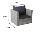 Outdoor Rattan Wicker Patio Sofa Set – Cushioned Sectional Garden Furniture Set for Balcony, Deck, or Backyard image 2