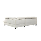 Aura  L-Shape Sleeper Sectional with Storage Chaise & Adjustable Headrests - Right chaise