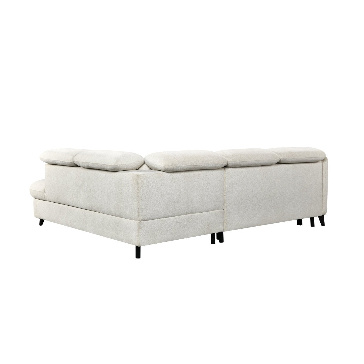 Aura  L-Shape Sleeper Sectional with Storage Chaise & Adjustable Headrests - Right chaise