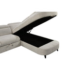Aura  L-Shape Sleeper Sectional with Storage Chaise & Adjustable Headrests - Right chaise