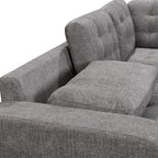 Cloud-Nine 147" Grand Sectional Sleeper | L-Shaped Cuddler | Light Grey