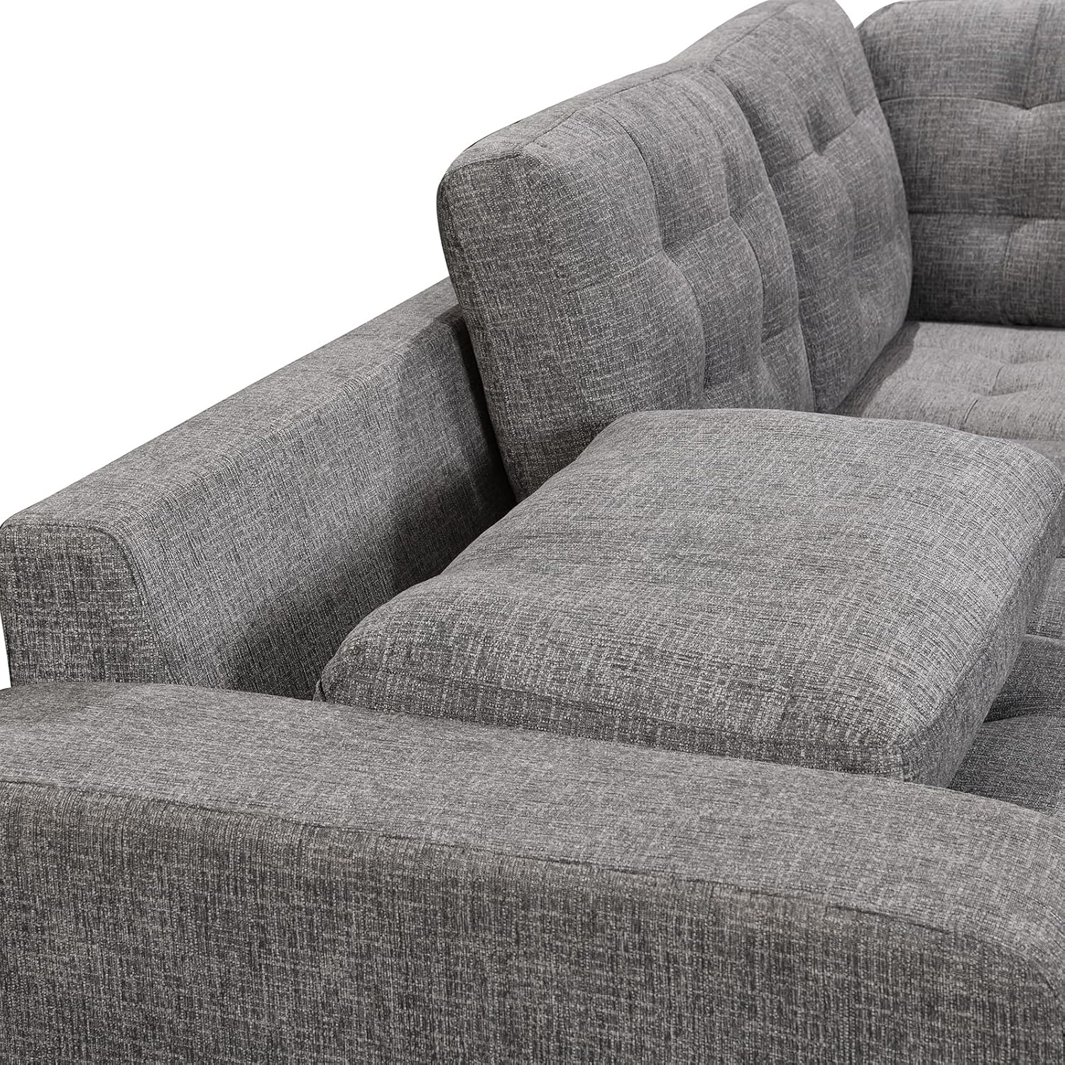 Cloud-Nine 147" Grand Sectional Sleeper | L-Shaped Cuddler | Light Grey