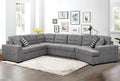 Cloud-Nine 147" Grand Sectional Sleeper | L-Shaped Cuddler | Light Grey