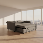 ASPEN Convertible Sleeper Sofa Bed | Loveseat Futon with Pullout Bed - Grey