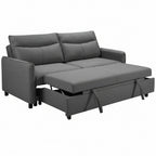 ASPEN Convertible Sleeper Sofa Bed | Loveseat Futon with Pullout Bed- Cream
