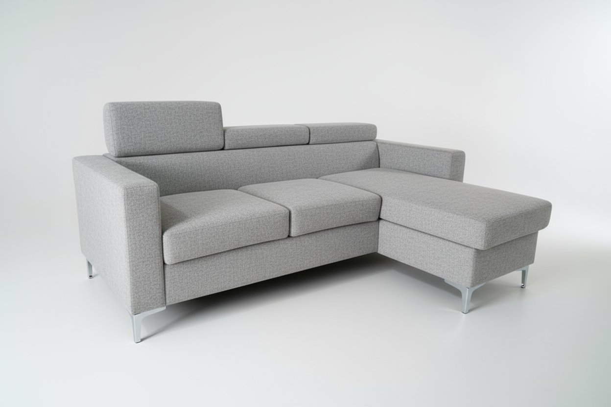 Kaylee sectional convertible to couch - Light grey