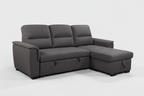 Gray sectional sofa on a white background