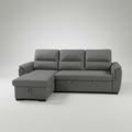 Gray sectional sofa on a white background