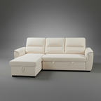 Mato Sectional Sofa Bed with Storage & Reversible Chaise - Cream - Paul's Furniture Outlet