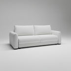 White sofa on a gray background
