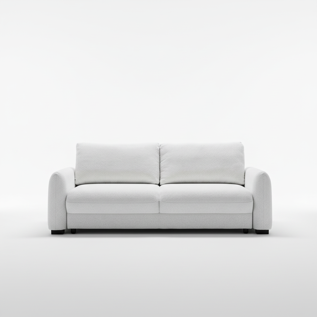 White sofa on a white background