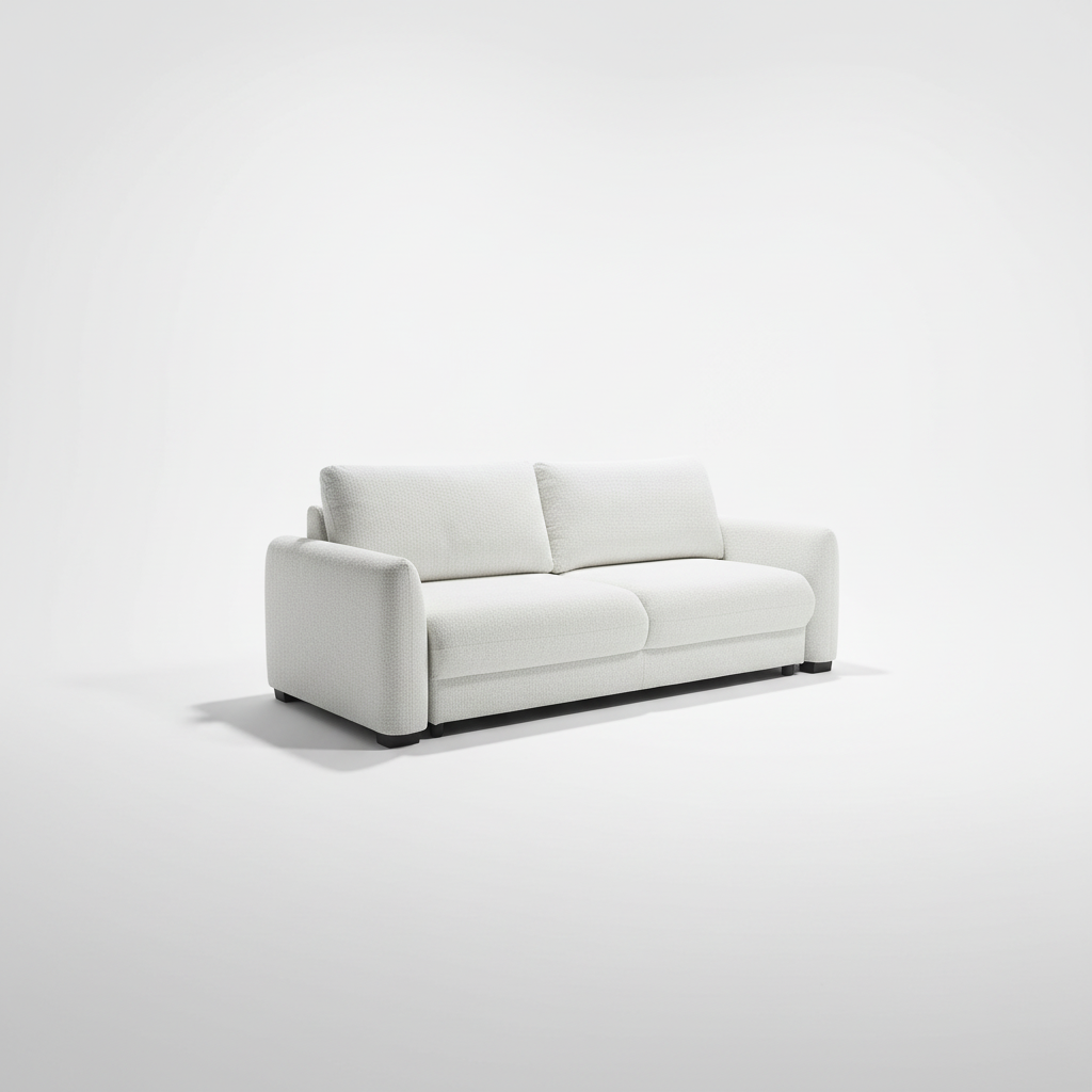 White sofa on a white background