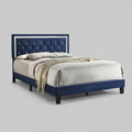 Nairobi - Blue Velvet Fabric Bed Frame image 