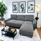 Naoh Sectional Sofa Reversible chaise - Dark Grey image 0
