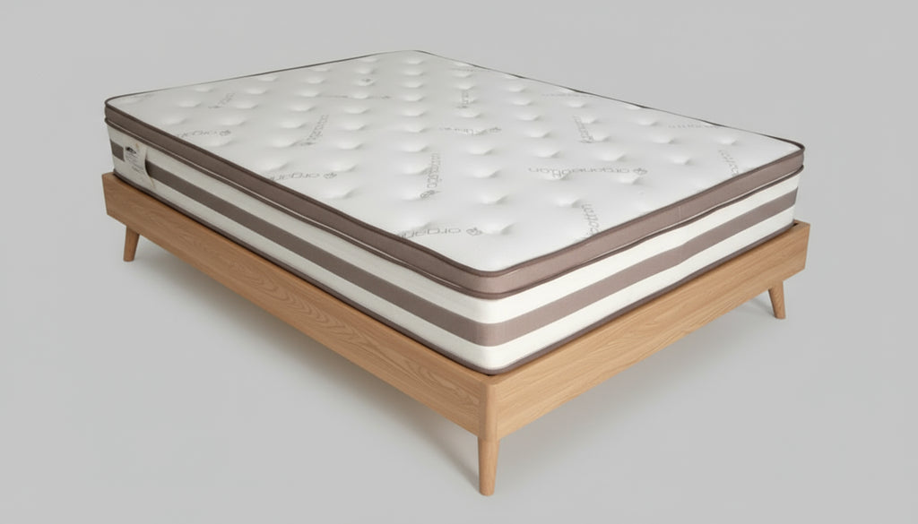 Mattress with 'Nexium' branding on a white background