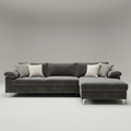 Oxford Sectional Sofa - Dark grey Velvet