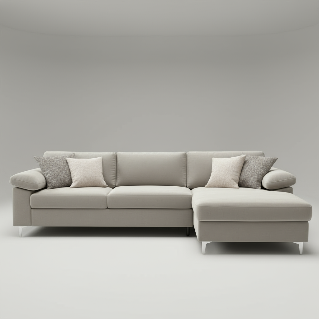 Oxford Sectional Sofa - Light grey