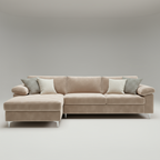 Sofá seccional Oxford - Terciopelo beige