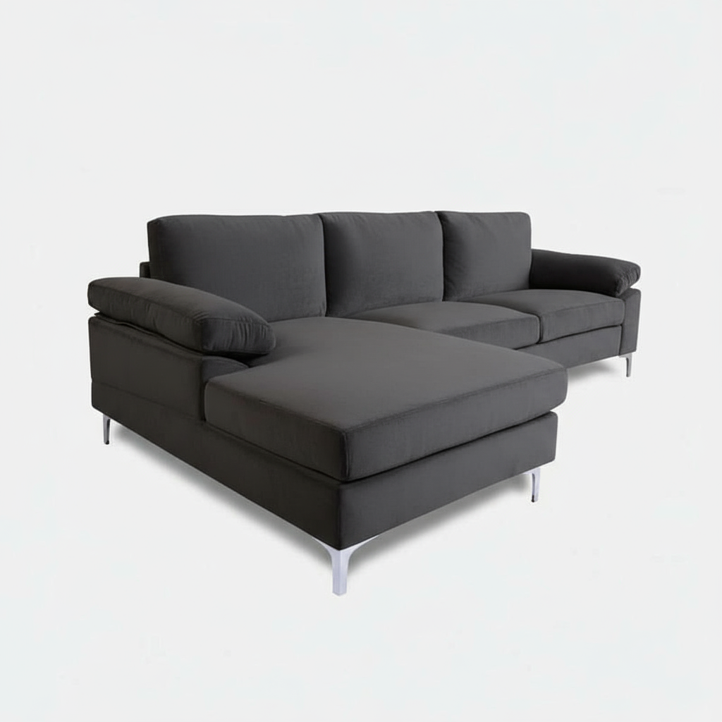 Oxford Sectional Sofa - Dark grey Velvet