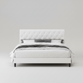 Paris - White Leather Bed Frame image 0