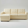 Roxy Sectional Sofa Bed with Storage &amp; Reversible Chaise – Oatmeal