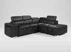 Gray sectional sofa on a white background