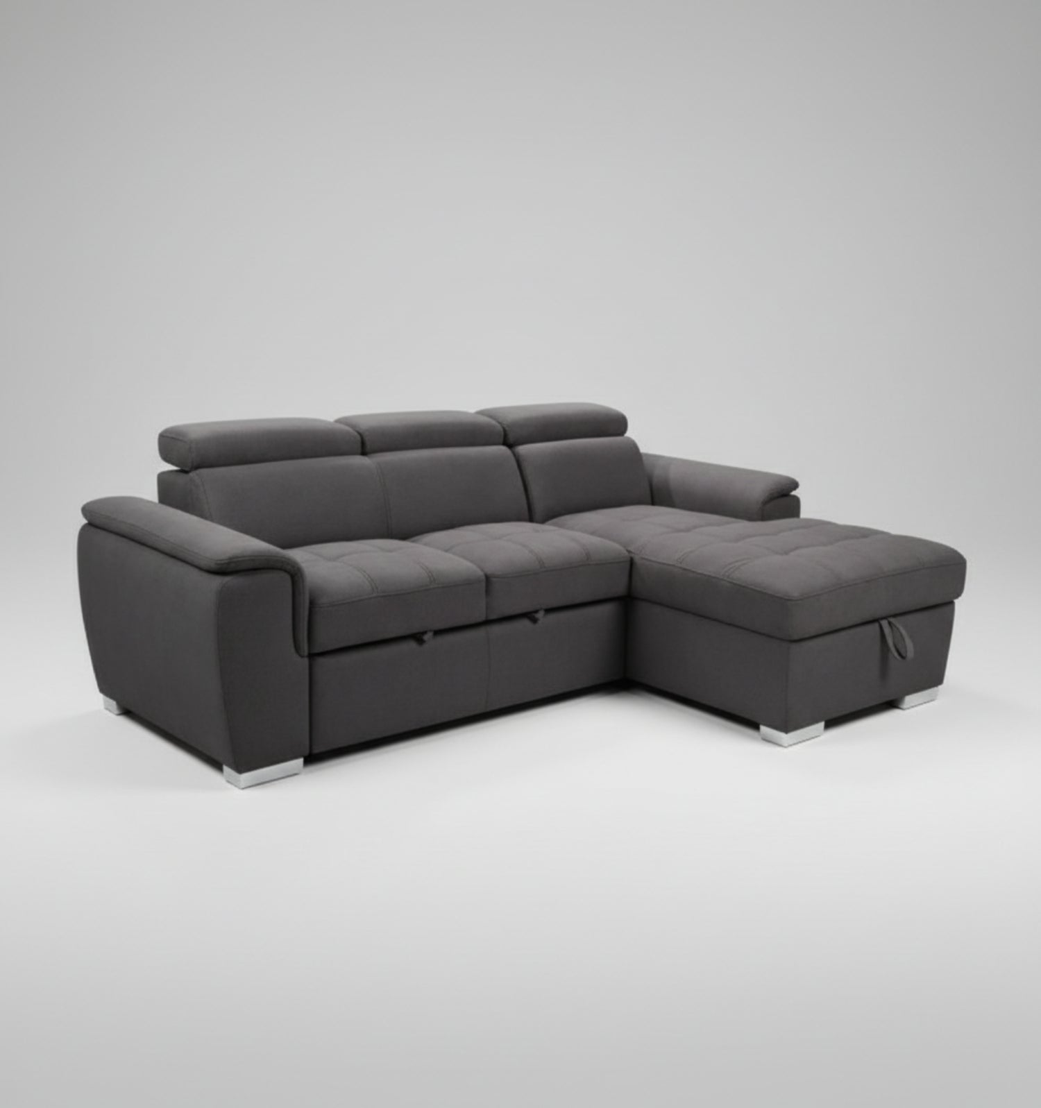 Spencer 3-Seater Sectional Sofa Bed with Adjustable Headrests and Storage image 0