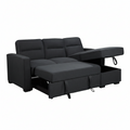 Waza Dark Grey Sectional Sofa with Reversible Chaise and Pullout Bed image 0