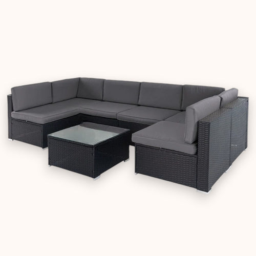 6 Seater Modular Patio Set with Coffee Table image 1