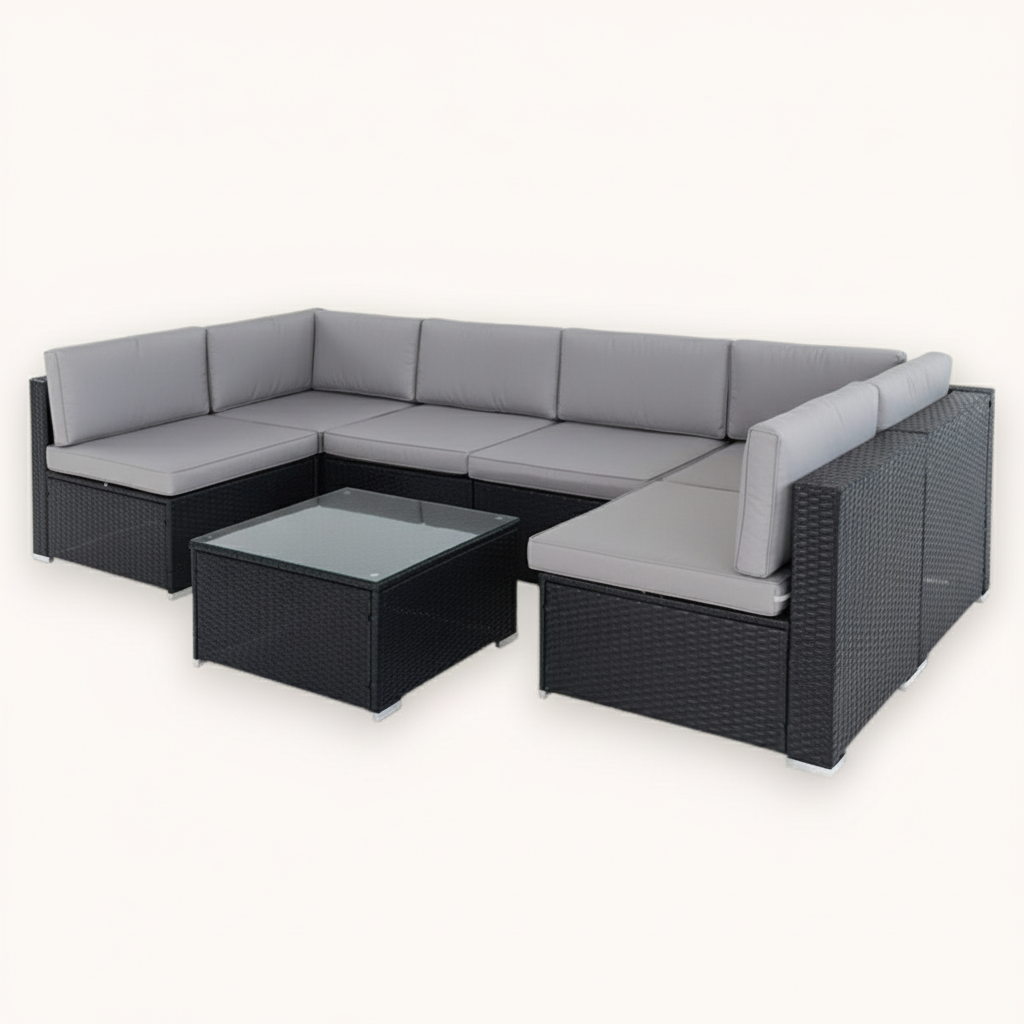 Isle 6 Seater Modular Patio Set with Coffee Table