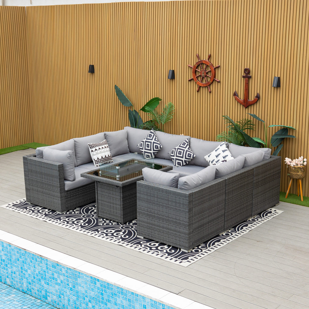 Luxe 7.5 ft x 10 ft Outdoor Patio Sectional – Modern Comfort for Your Backyard Oasis image 2