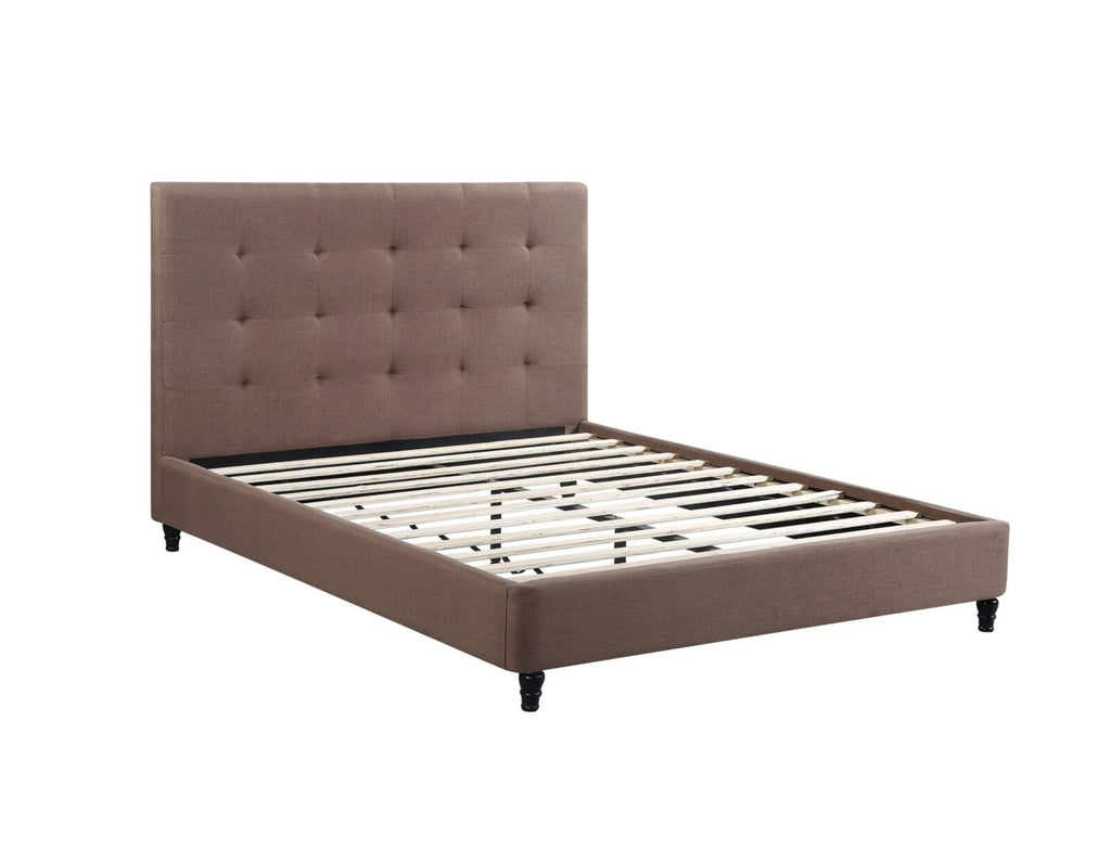 Seattle – Upholstered Platform Bed, Brown image 0