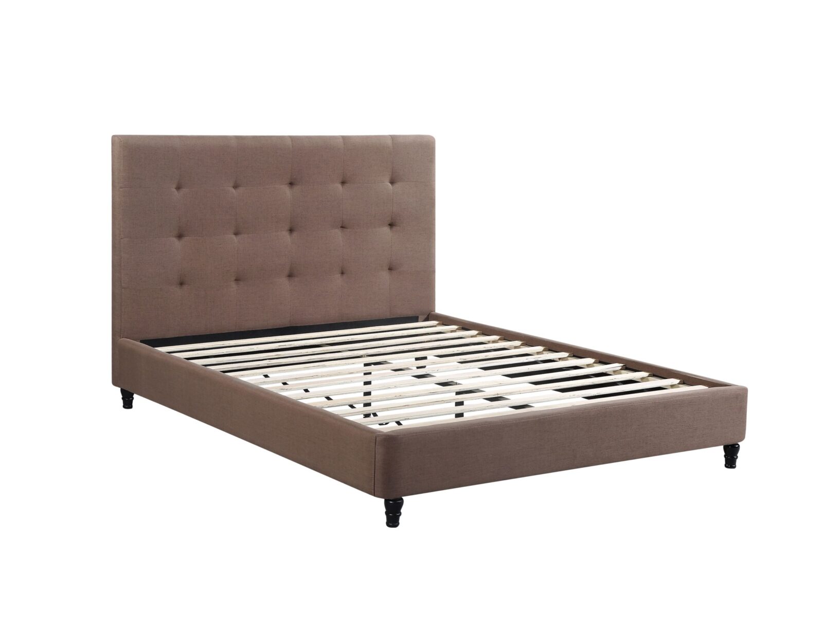 Seattle – Upholstered Platform Bed, Brown image 0