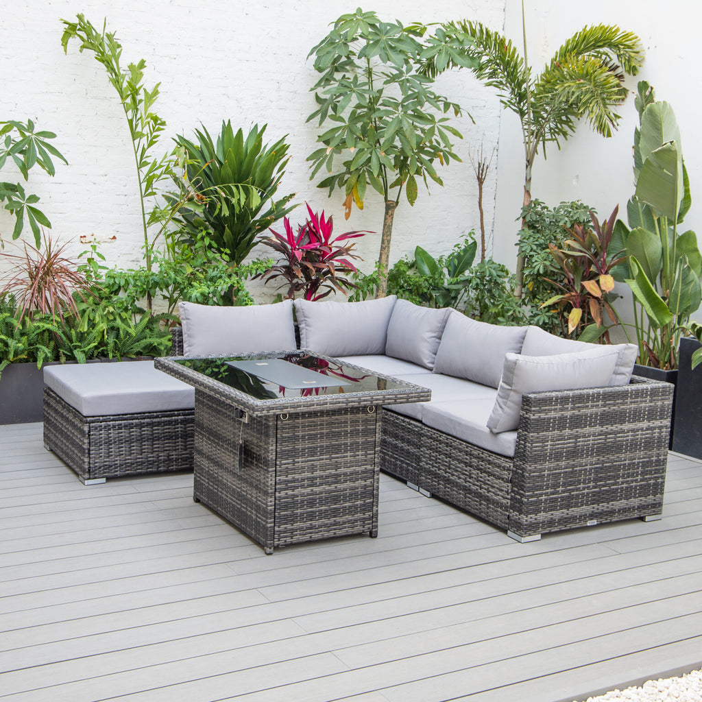 Modern 7.5 ft x 7.5 ft Outdoor Patio Sectional – Compact Elegance for Your Outdoor Space image 1