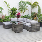 Modern 7.5 ft x 7.5 ft Outdoor Patio Sectional – Compact Elegance for Your Outdoor Space image 1