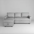 Jazz Sectional Sofa Bed With Storage - Light Grey image 0