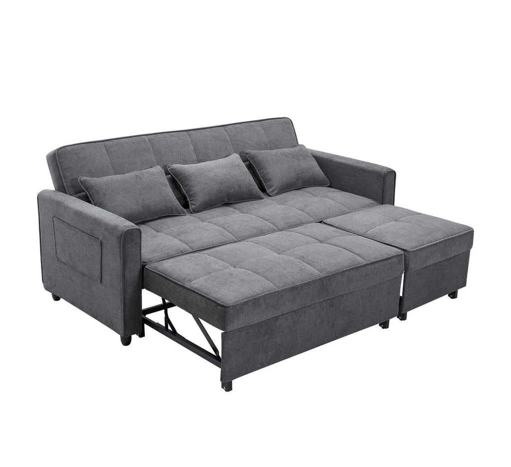 London Convertible Sofa in Dark Grey - King sofa bed image 4
