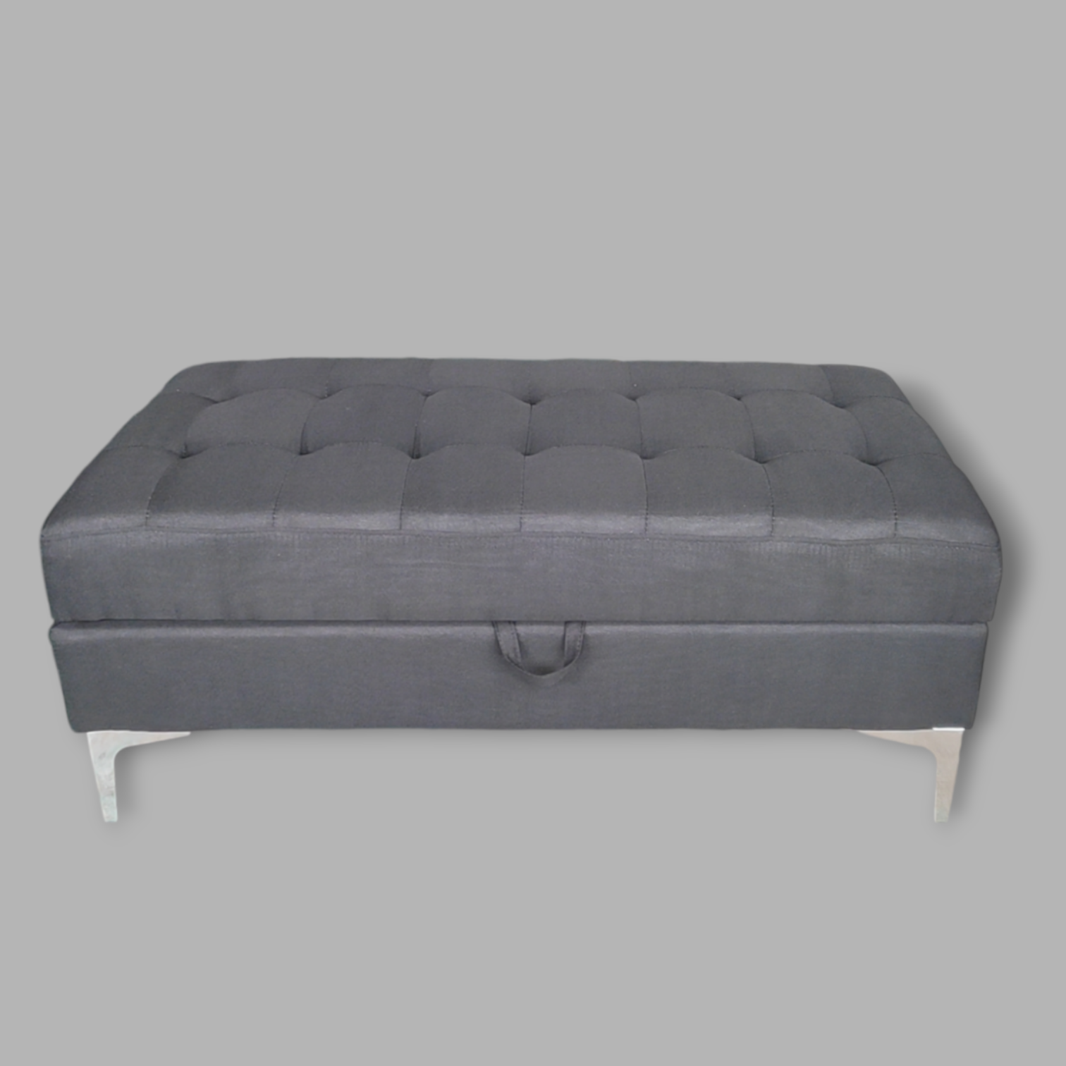 Mauritius Reversible Sectional with Storage Ottoman – Black image 2