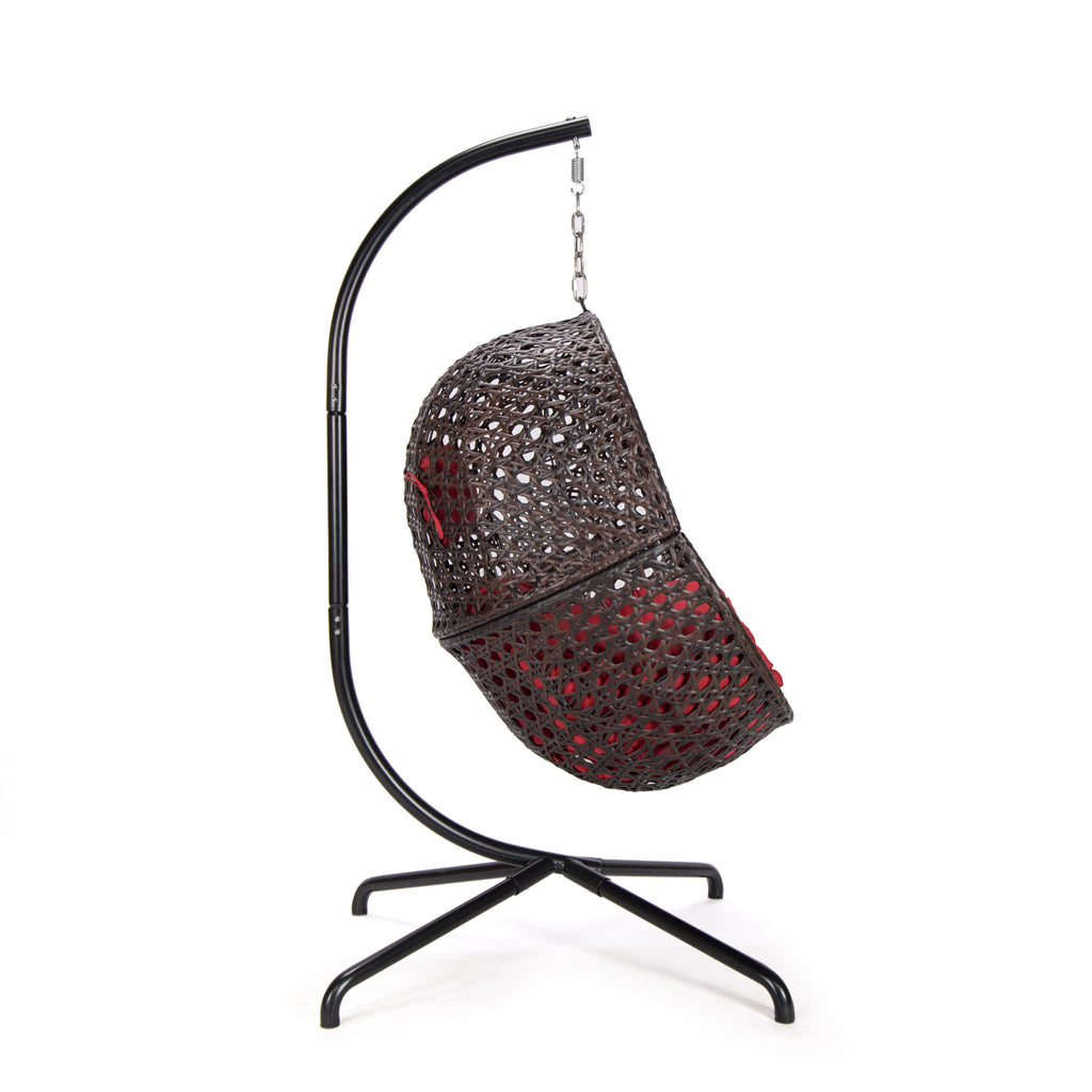 Single Folding Swing with Red Cushion image 1