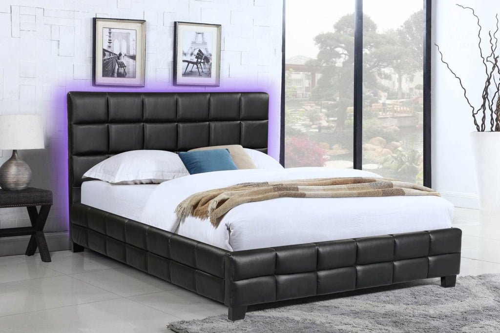 Porto – Upholstered Platform Bed, Black image 2