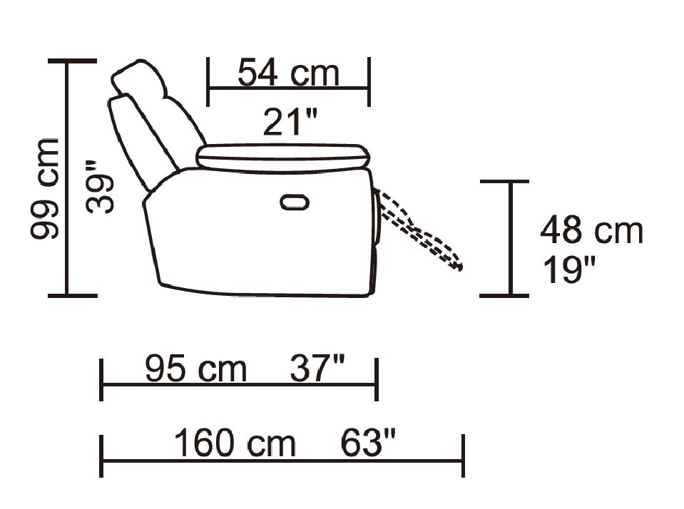 Leo Reclining Sofa – Leather Air Code # G12 Grey image 3