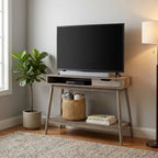 CHELSEA Mid-Century Modern Wooden Console Table with Drawer – Soft Grey Oak
