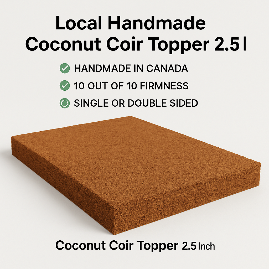 Coconut Coir Topper – 2.5" Natural Firm Support