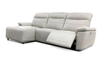 Monaco Power Reclining Sectional in Light Grey image 1