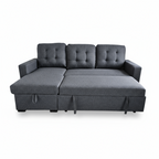 Hudson 3 Seater Sectional Sofabed - Dark grey image 1