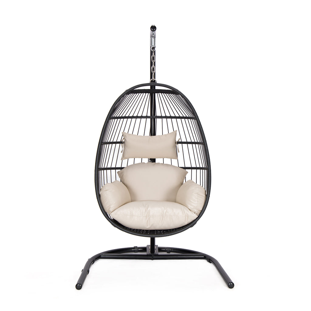 Folding Basket with Beige cushion image 1