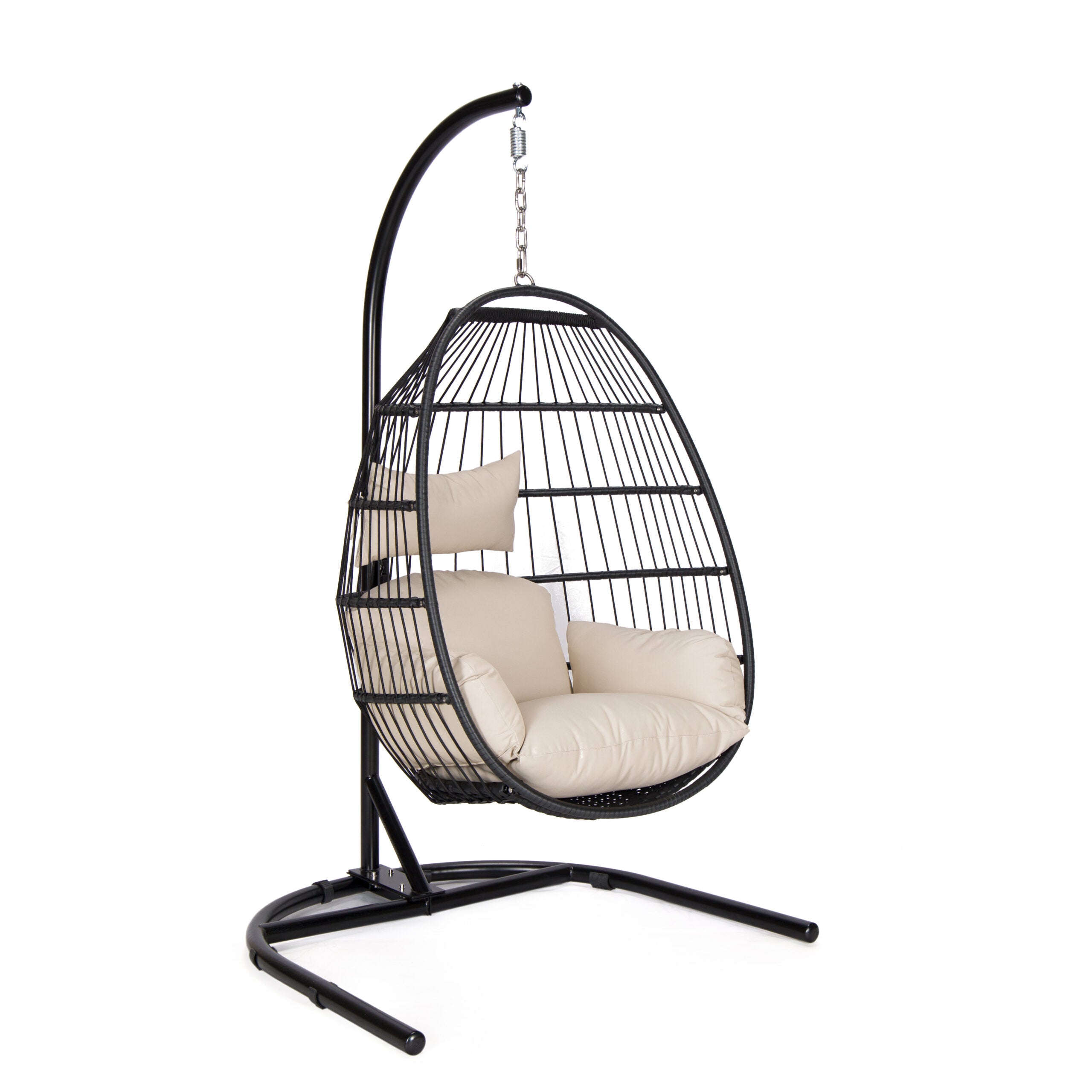 Folding Basket with Beige cushion image 2