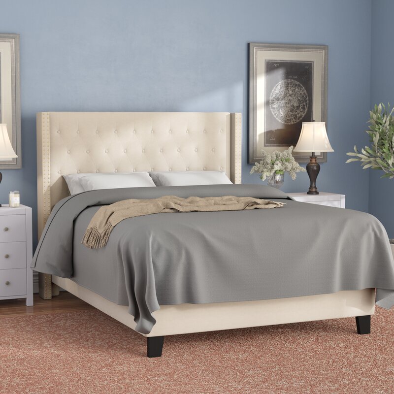 Haven - Cream Tufted Bed Frame image 1